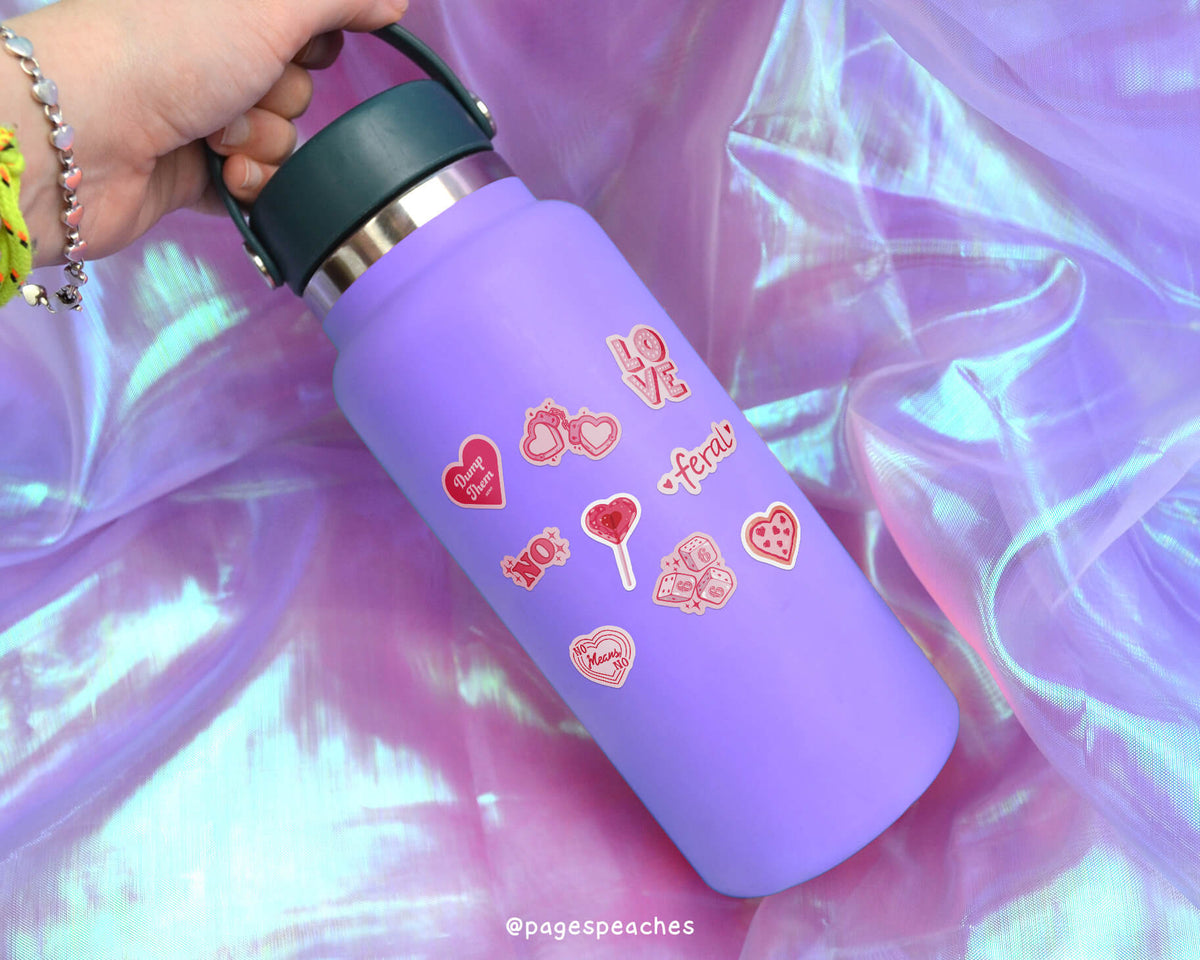 Bag of Pink Mini Stickers