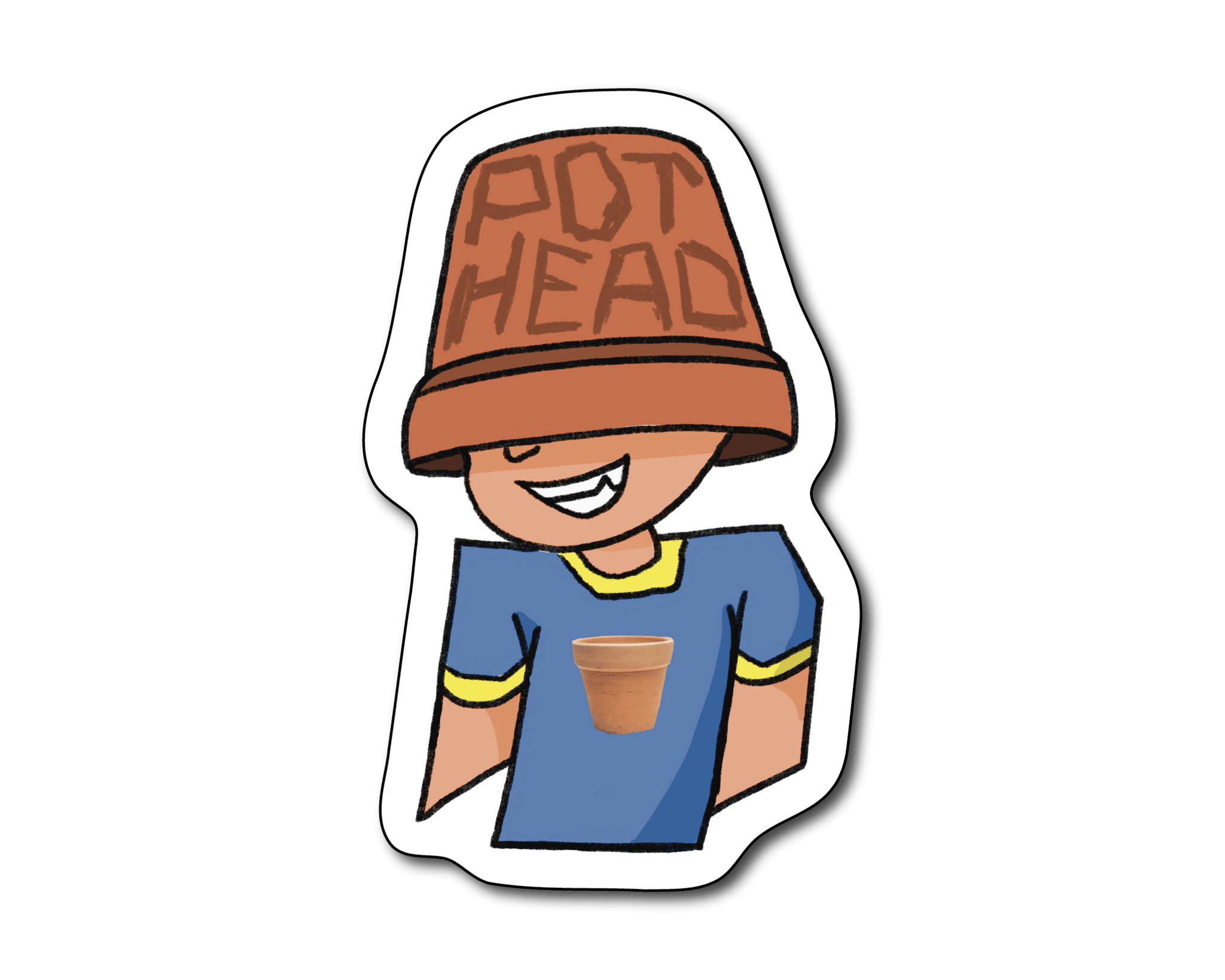 pothead stickers Mini Pot Head Sticker