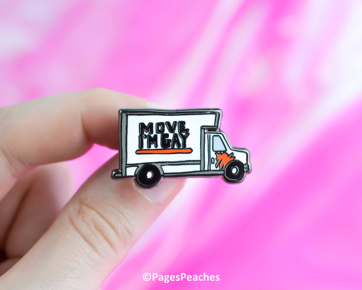 Hard Enamel Move I&#39;m Gay Pin