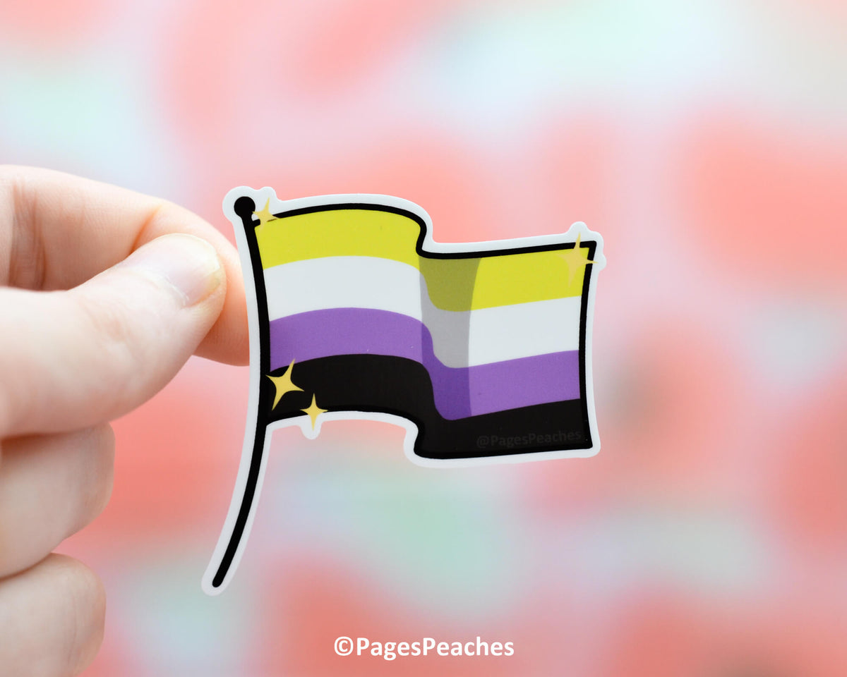 Large Nonbinary Pride Flag Sticker