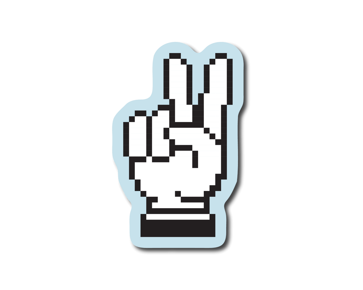 Mini 8Bit Peace Sticker