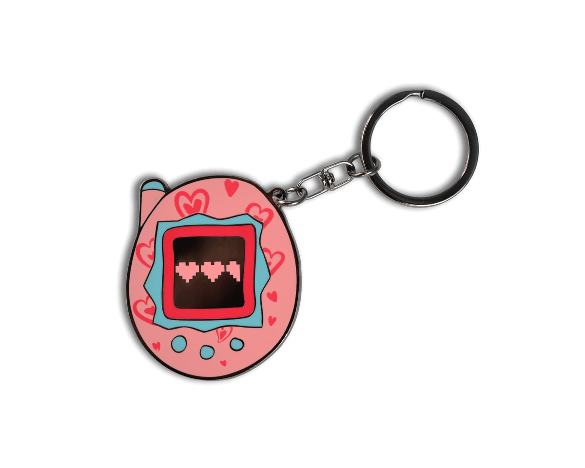 Peachotchi Enamel Keychain