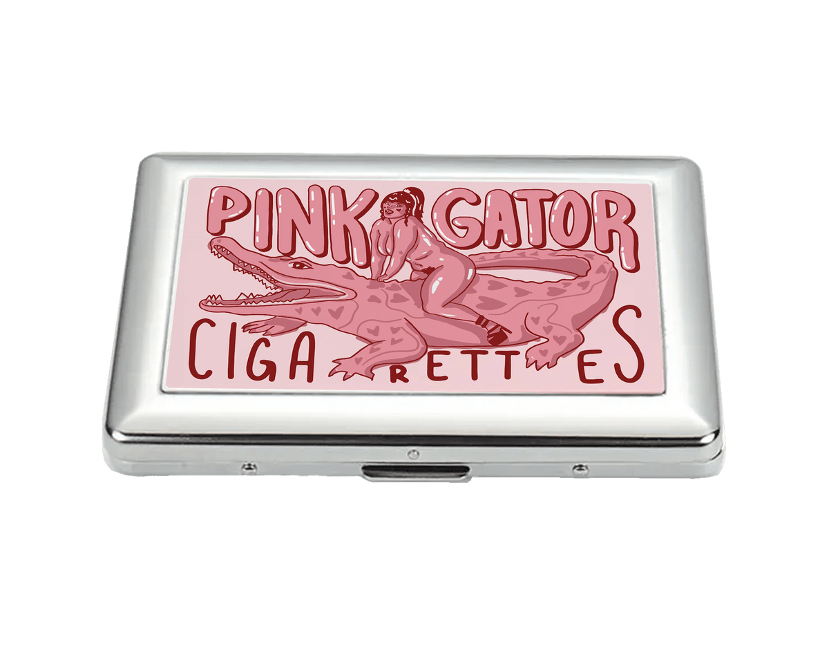 Pink Gator Cigarette Case