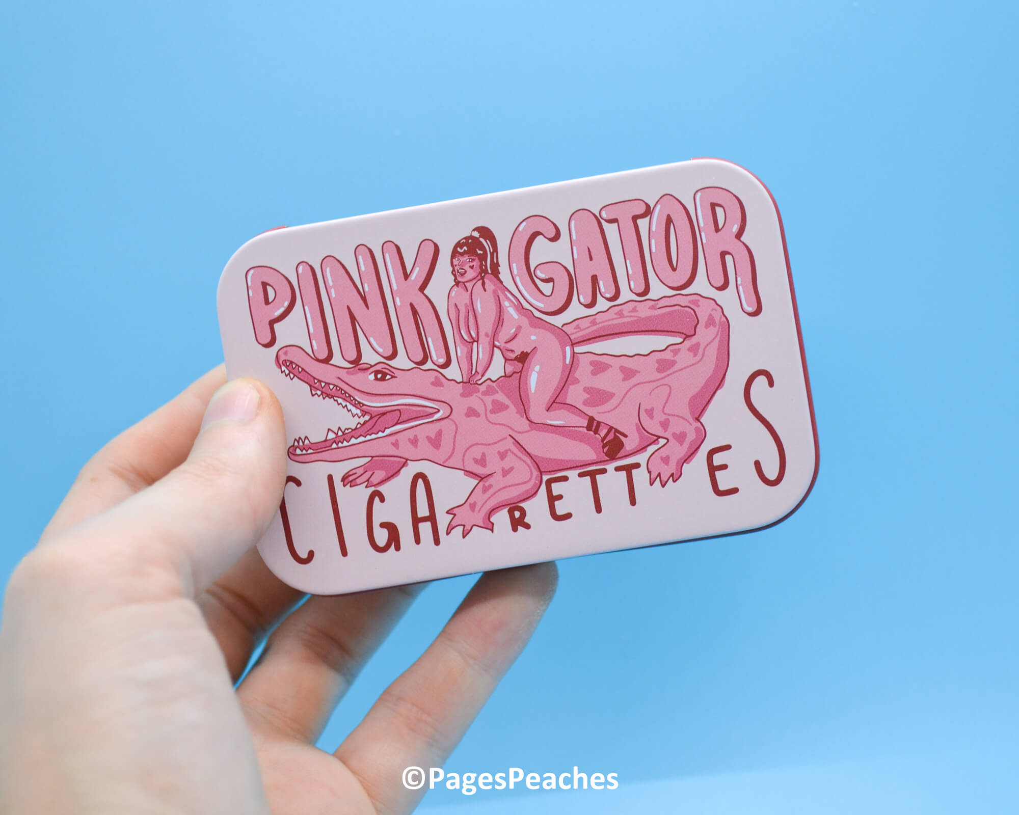 gator tobacco Pink Gator Cigarettes Stash Tin gator tobacco Pink Gator Cigarettes Stash Tin