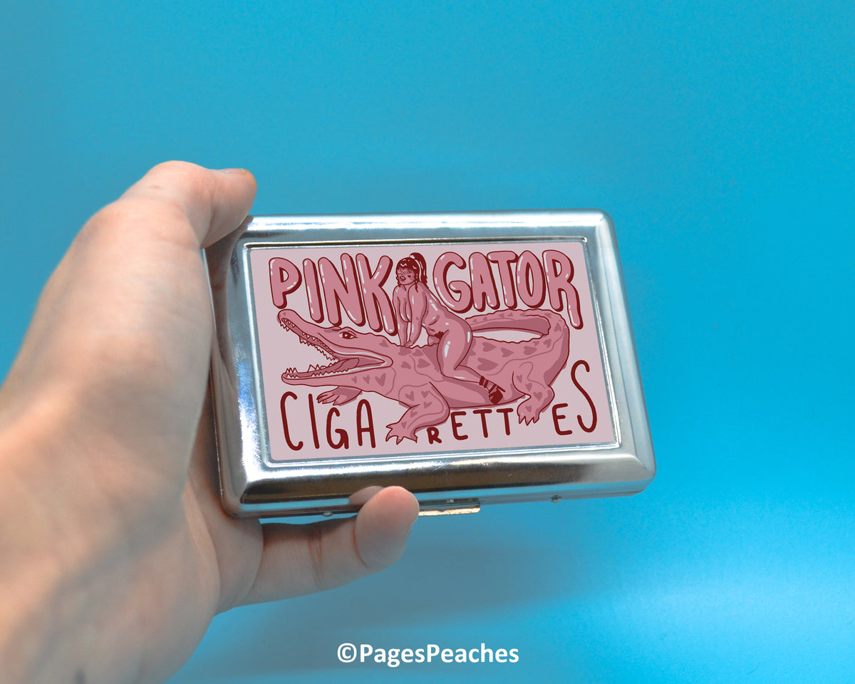 Pink Gator Cigarette Case