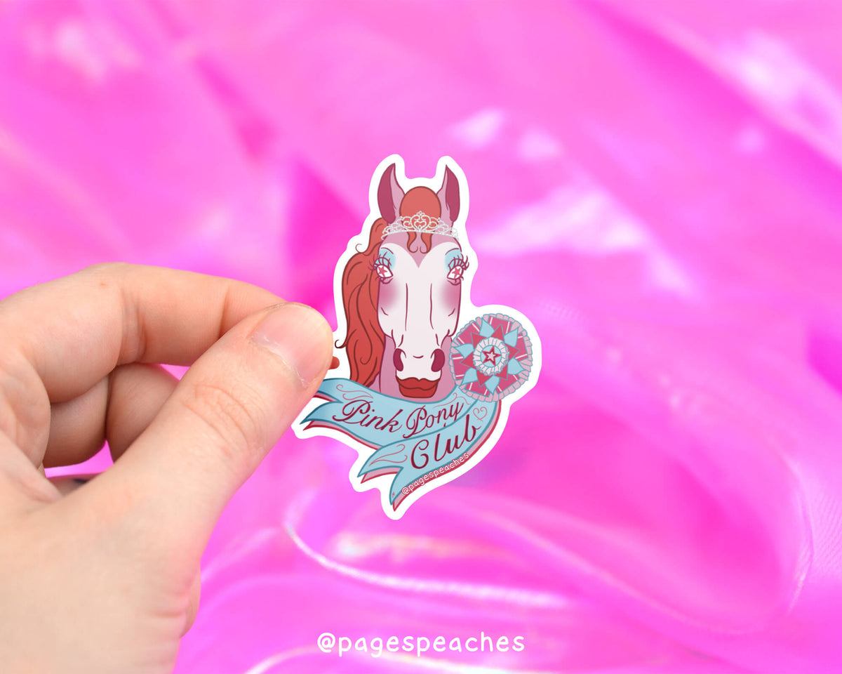 Large Pink Pony Sticker