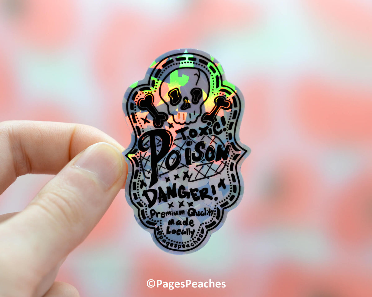 Large Poison Label Sticker