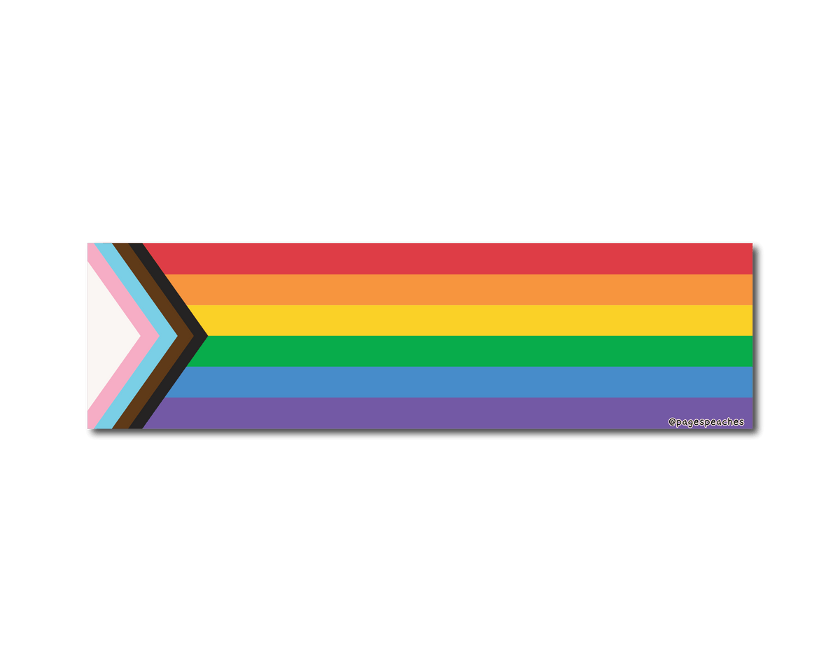 Progress Pride Bumper Sticker