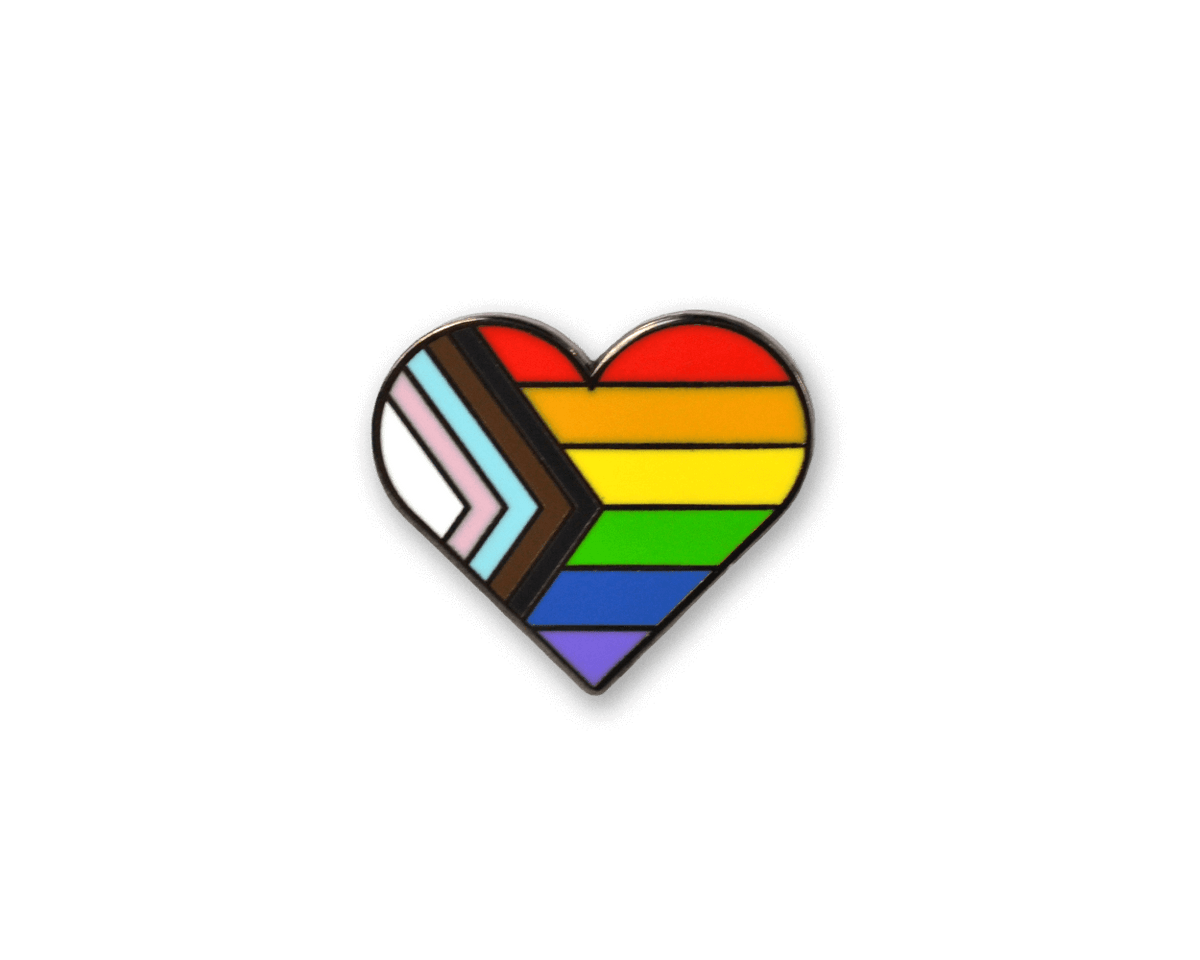 Hard Enamel Progress Pride Heart Pin