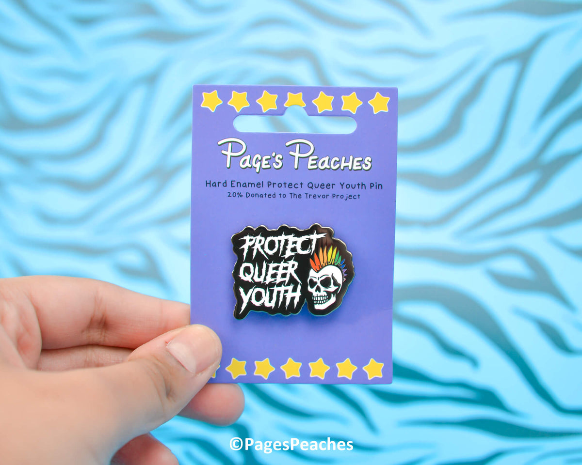 Hard Enamel Protect Queer Youth Pin