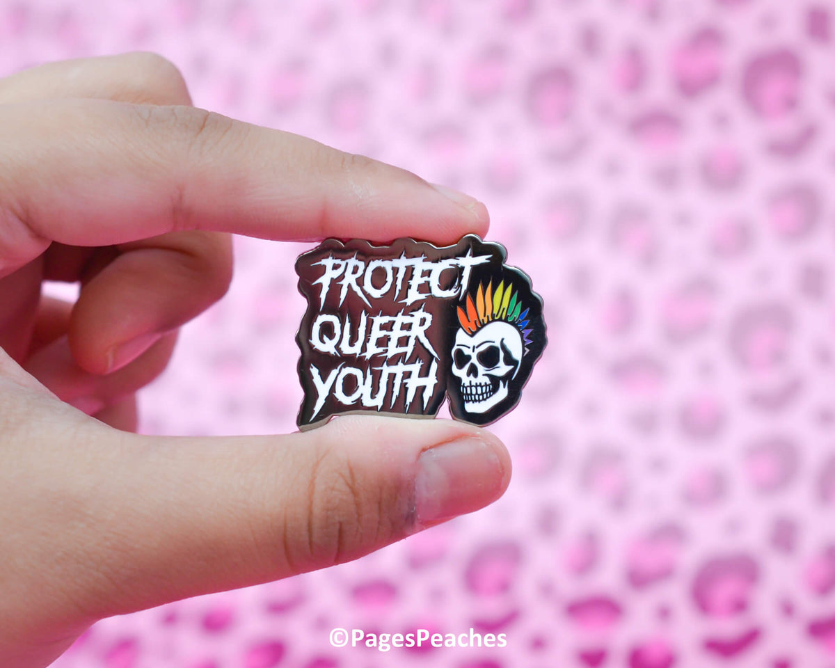 Hard Enamel Protect Queer Youth Pin