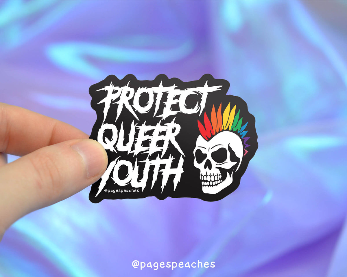 Large Protect Queer Youth Sticker