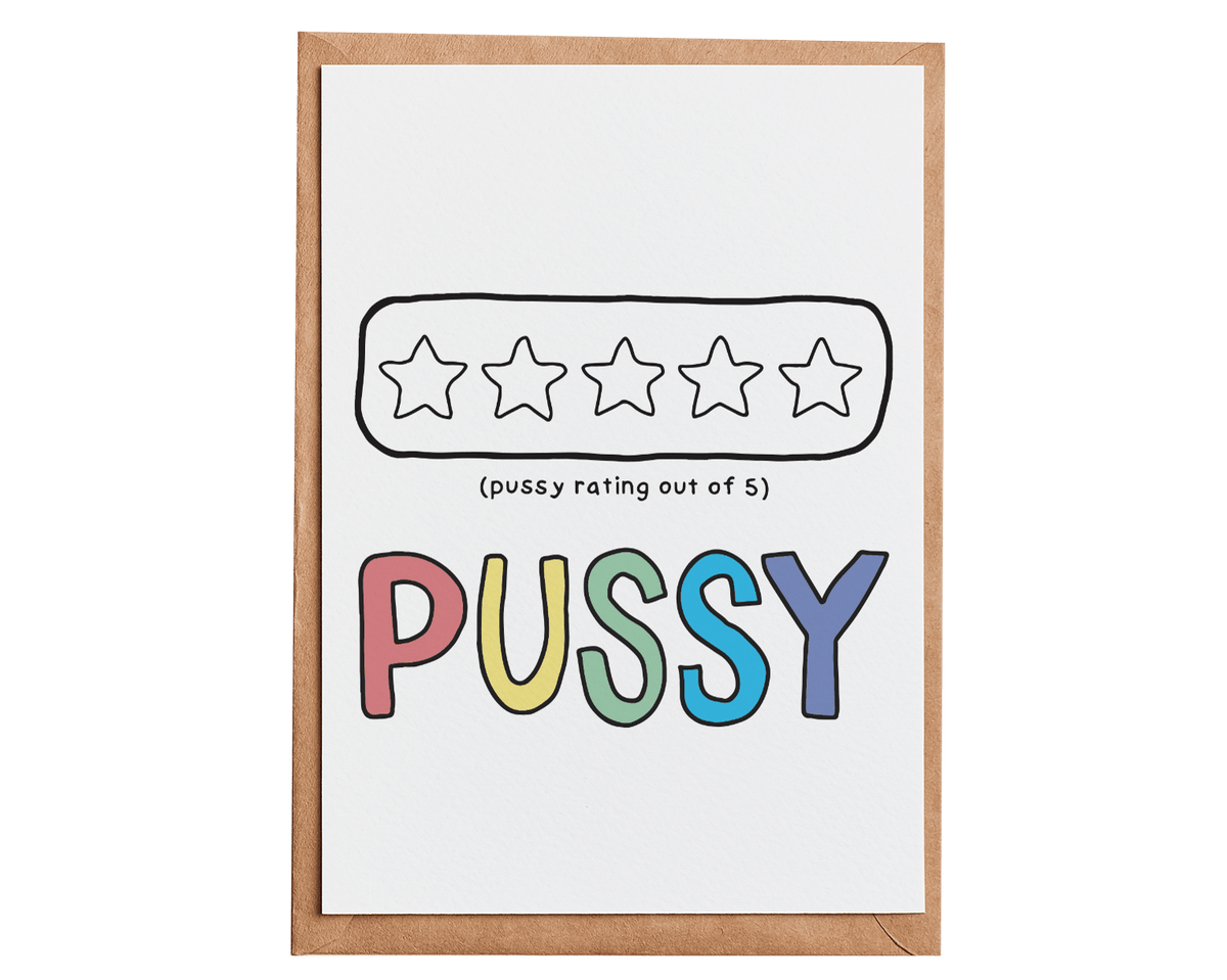 Pussy Rating Card