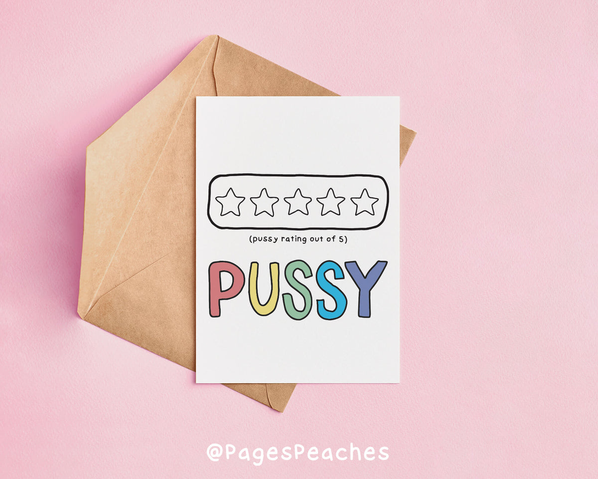 Pussy Rating Card