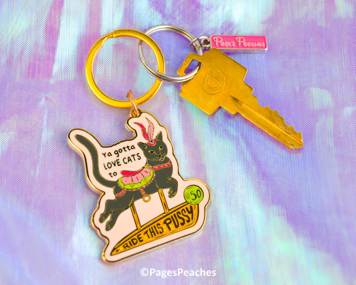 Ride This P*ssy Enamel Keychain