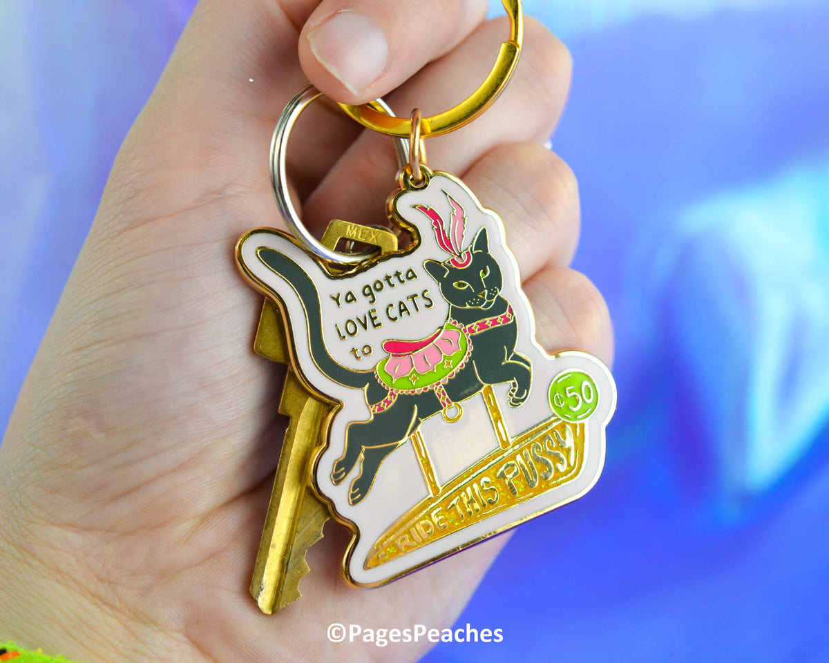 Ride This P*ssy Enamel Keychain