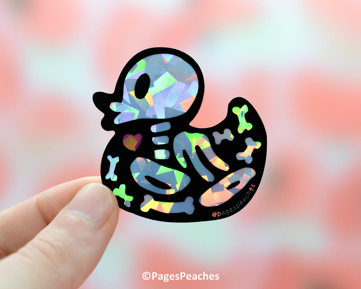 Large Skeleton Ducky Sticker