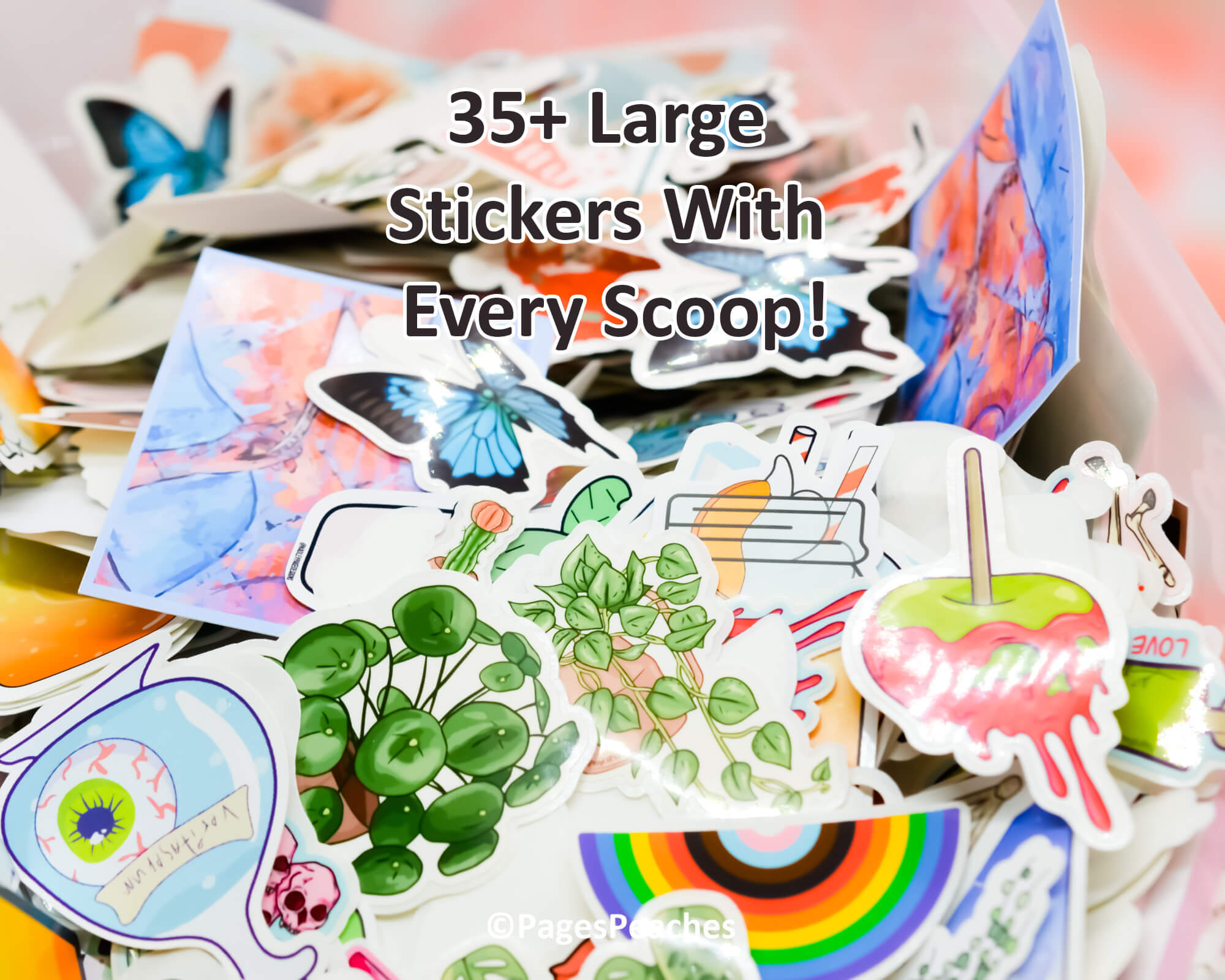 Large Mini Sticker Large Sticker Scoops - Pages Peaches