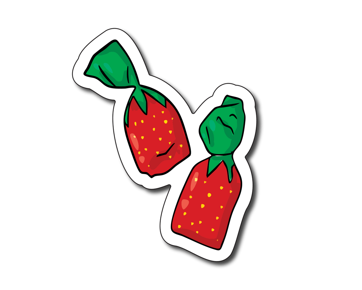 Mini Strawberry Candy Sticker