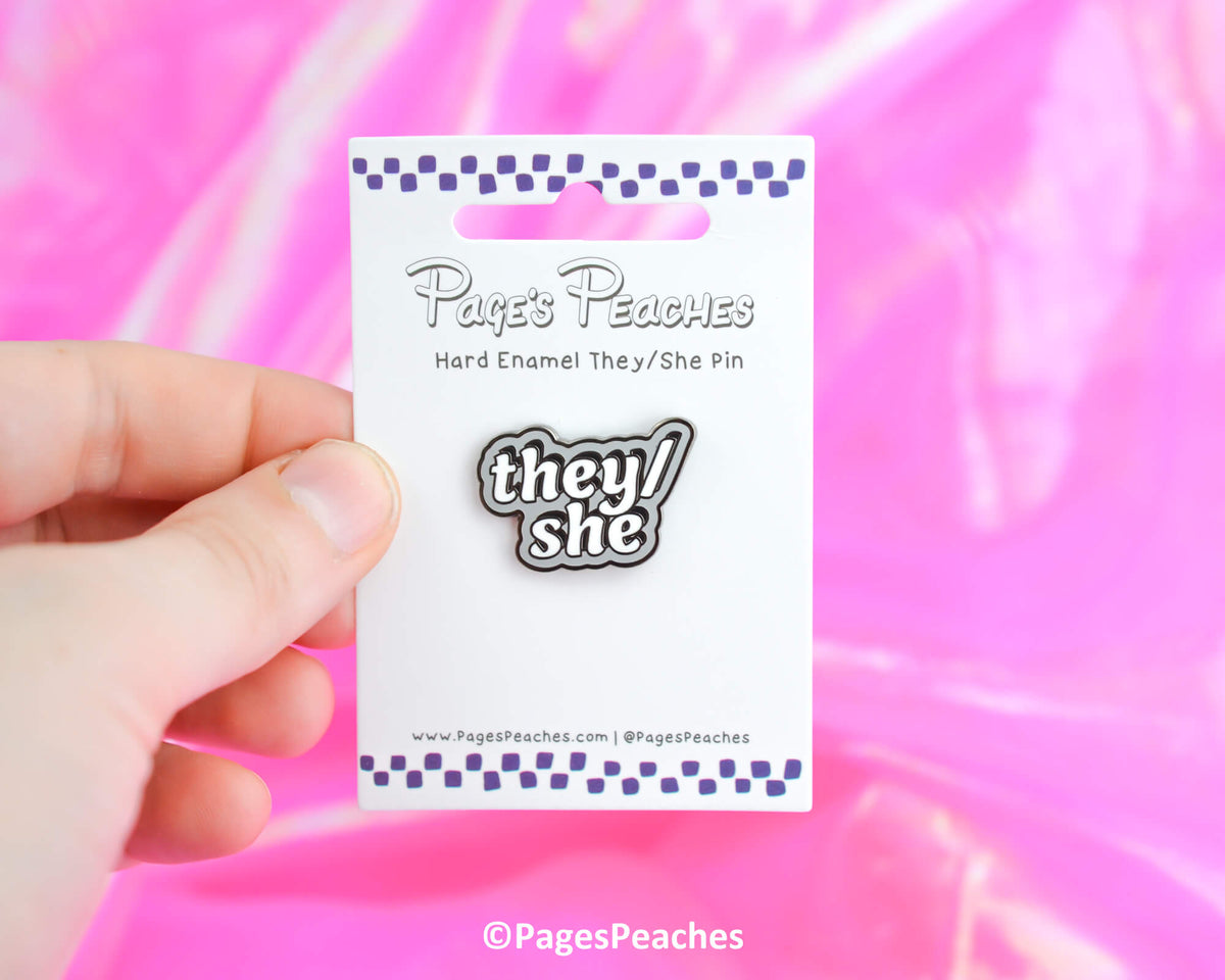 Hard Enamel They/She Pin
