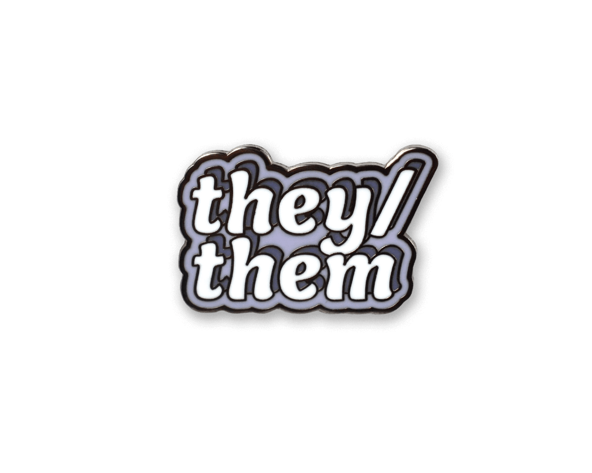 Hard Enamel They/Them Pin