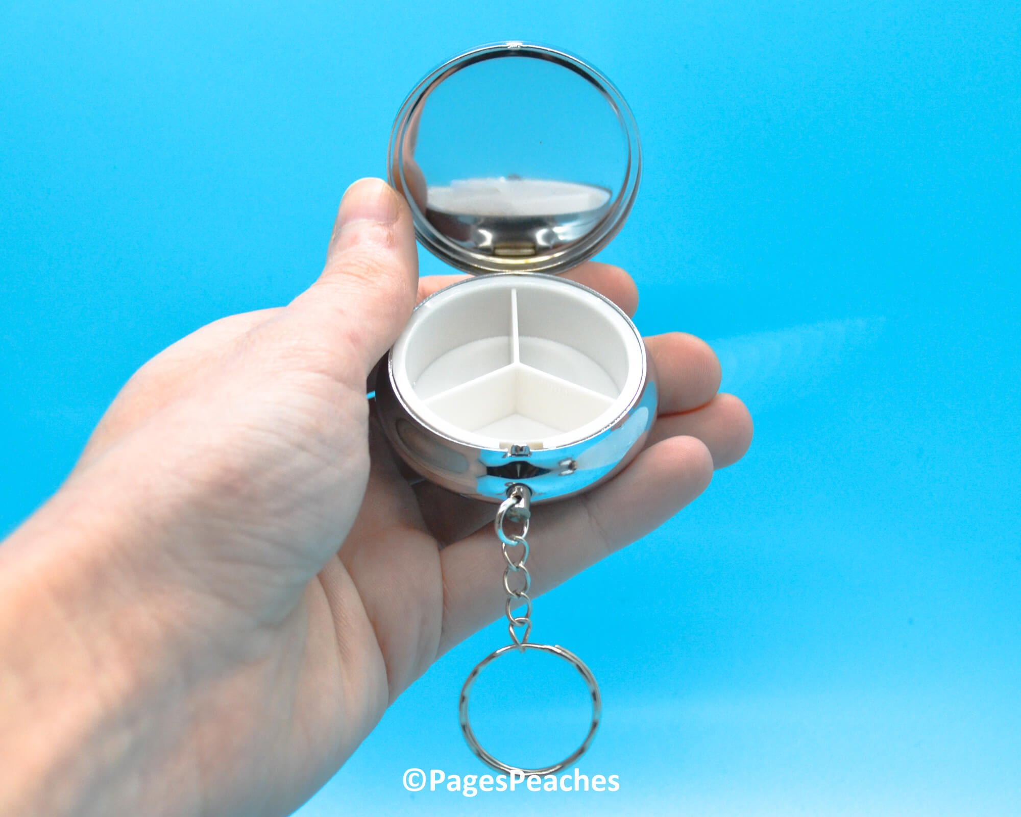 thumbnail image 2 of Silver Engraved Purse Pill Box - Medication Travel Pill Case Or Mint Box Personalized With Name 2 of 12