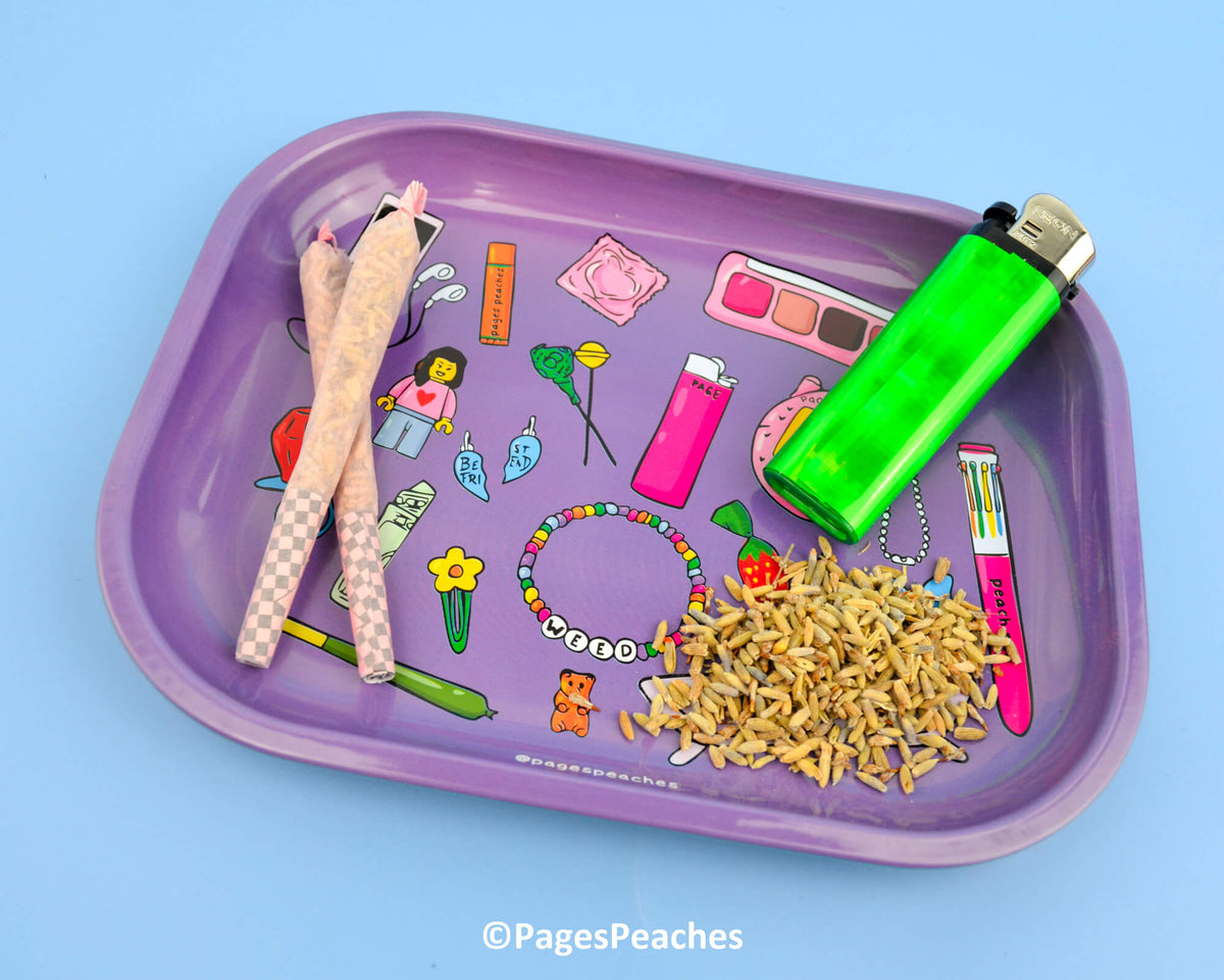 7 x 5.5 inch aesthetic tray with charms and magical objects
