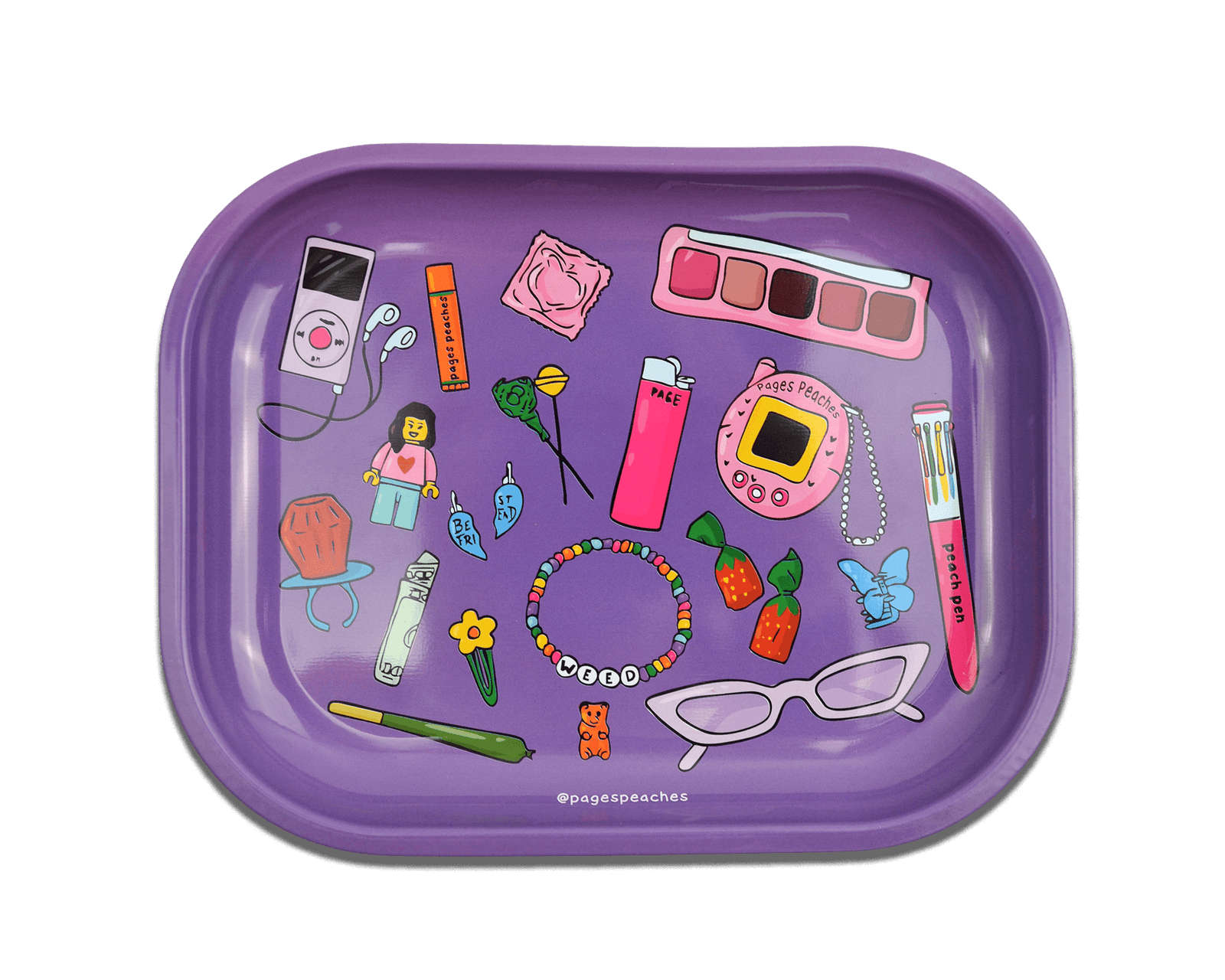 Trinkets-themed mini rolling tray for weed or accessories