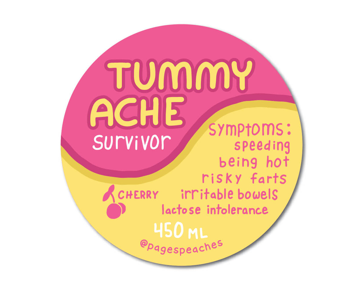 Mini Tummy Ache Sticker