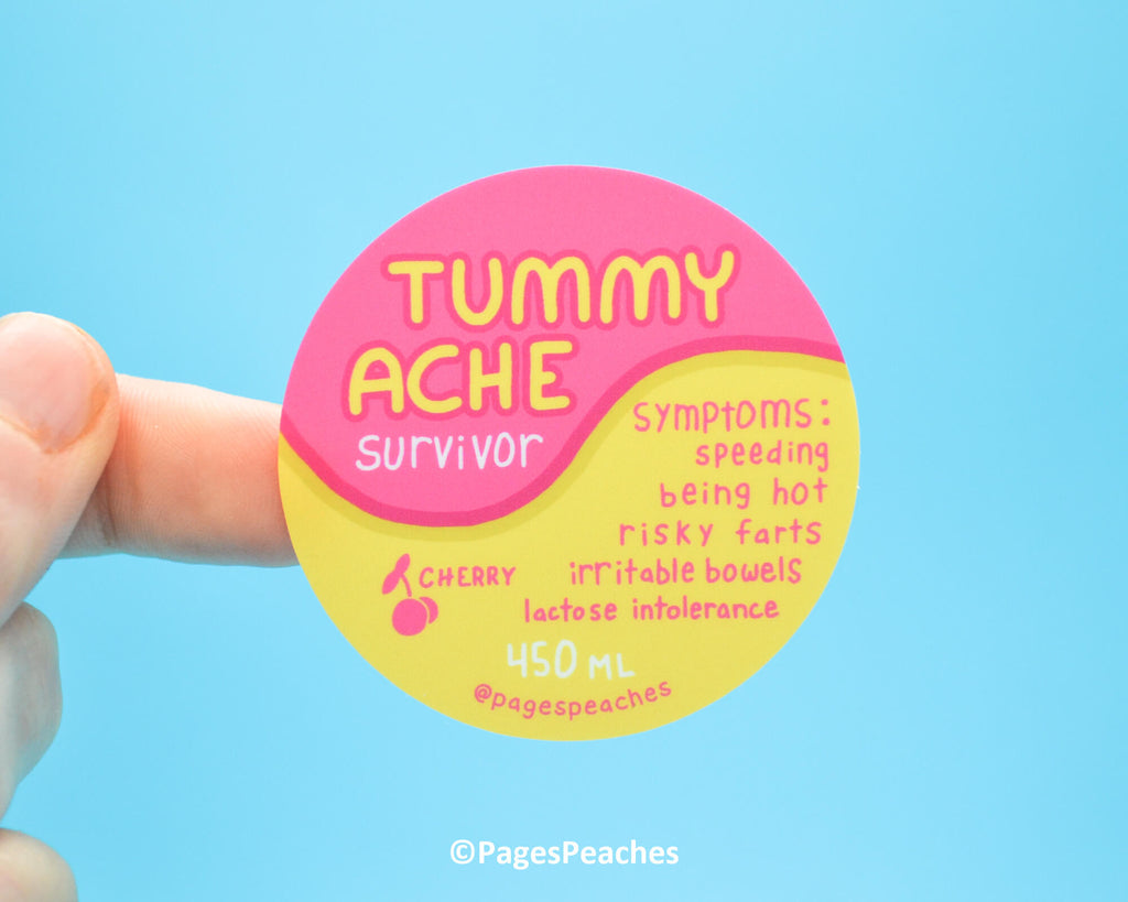 Tummy Ache Survivor Sticker - Pages Peaches