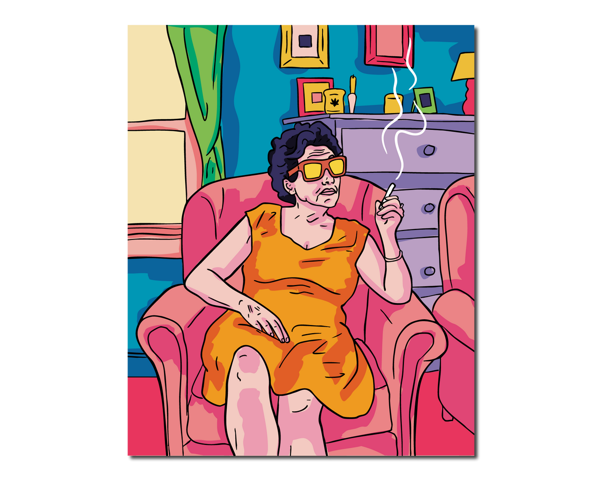Stoner Grandma Print