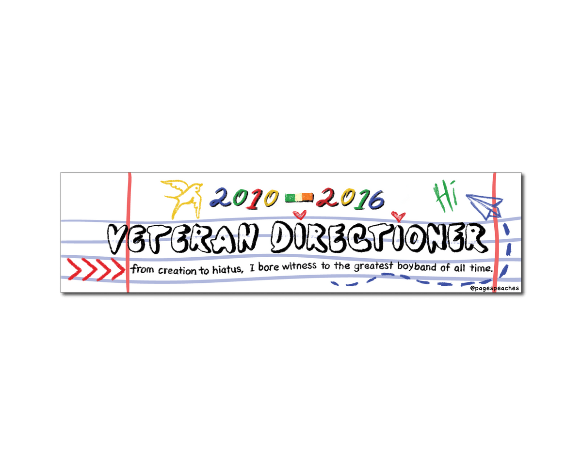 Veteran Directioner Bumper Sticker