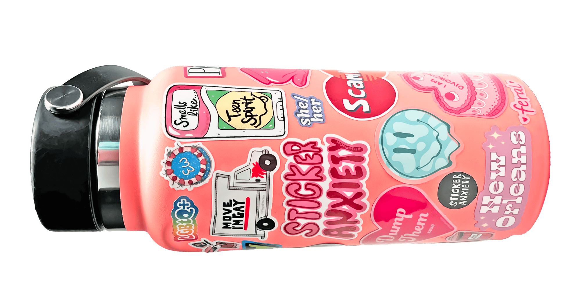 Hydroflask Water Bottle with bright waterproof stickers