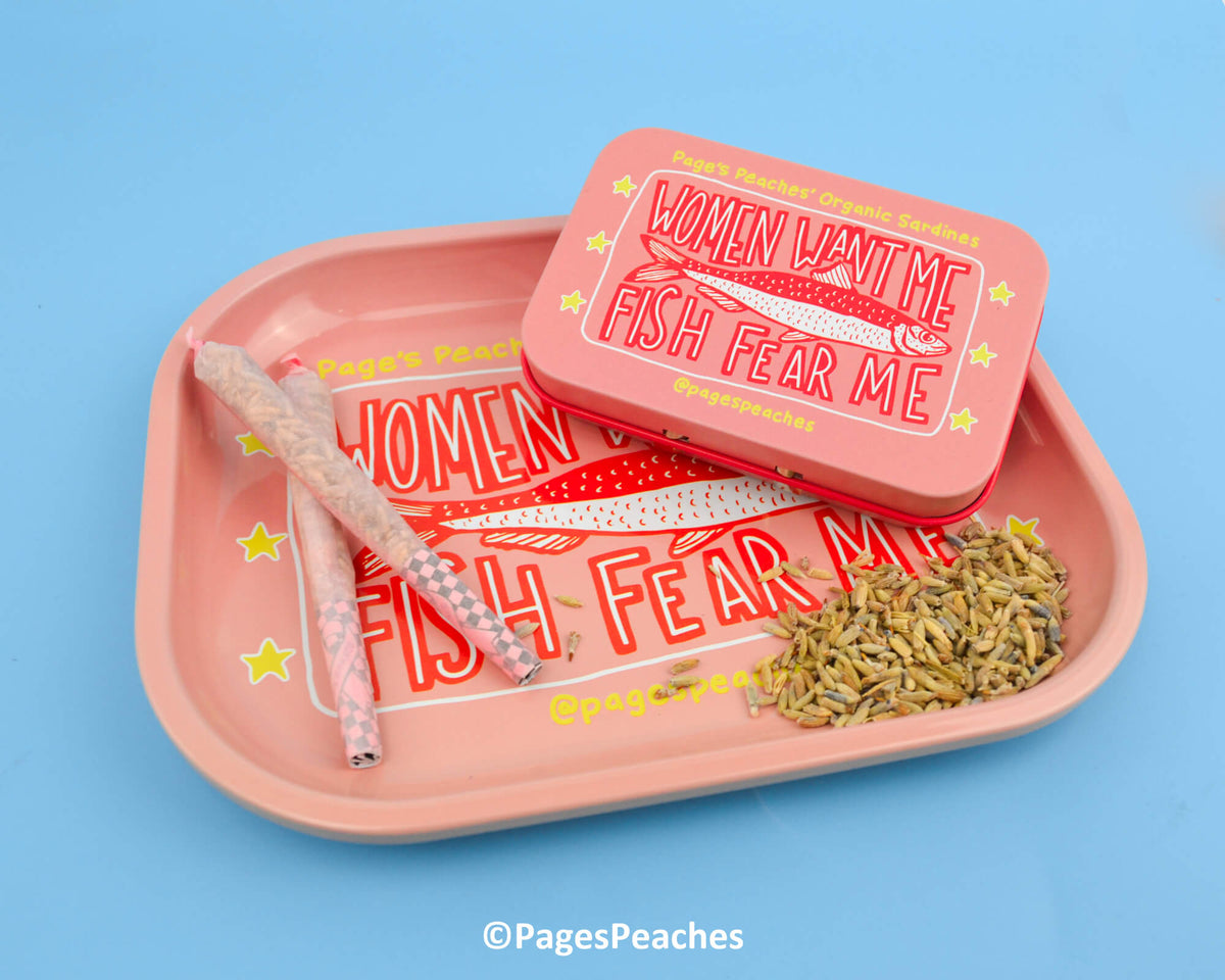 Mini metal tray for joints, lighters, and accessories
