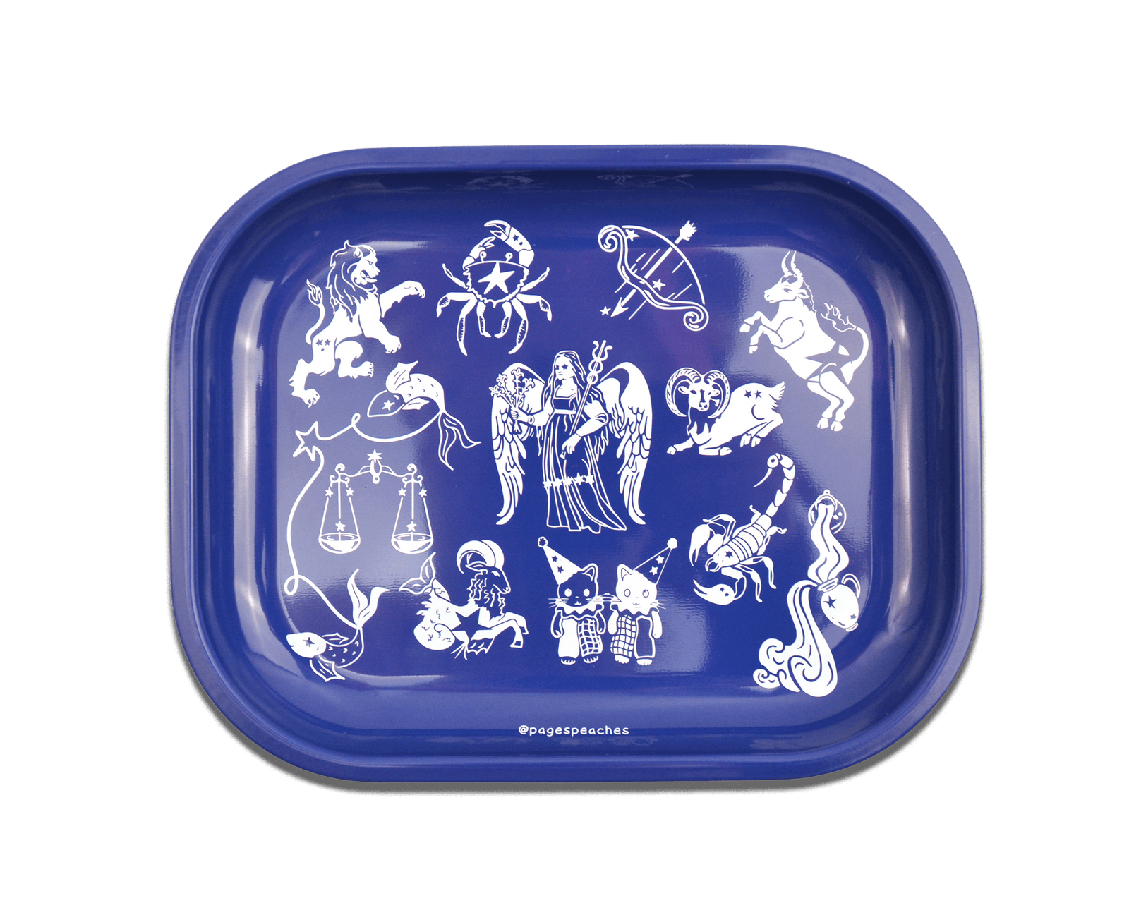 Small zodiac rolling tray for weed or stash items