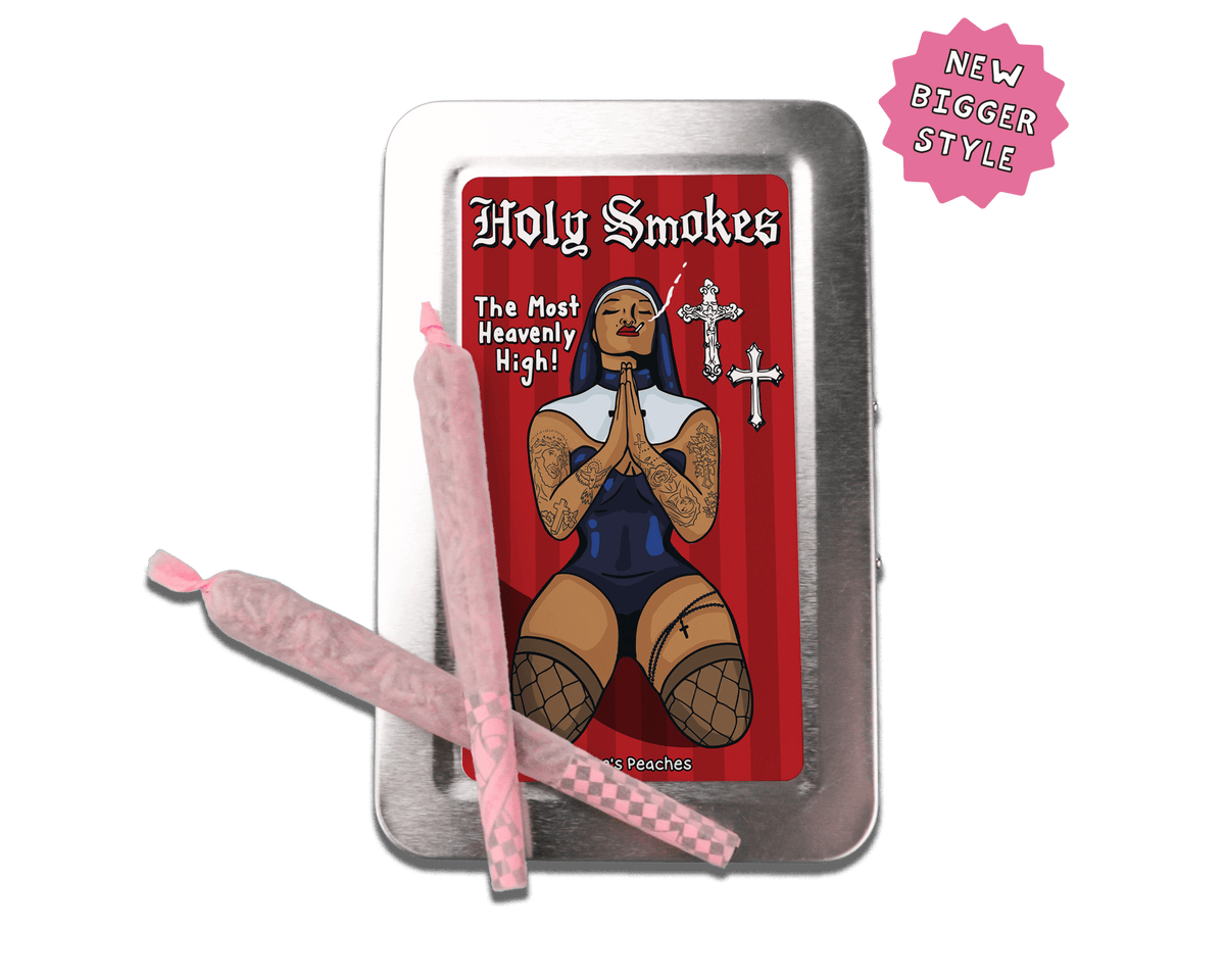 a cigarette tin with a cigarette in it