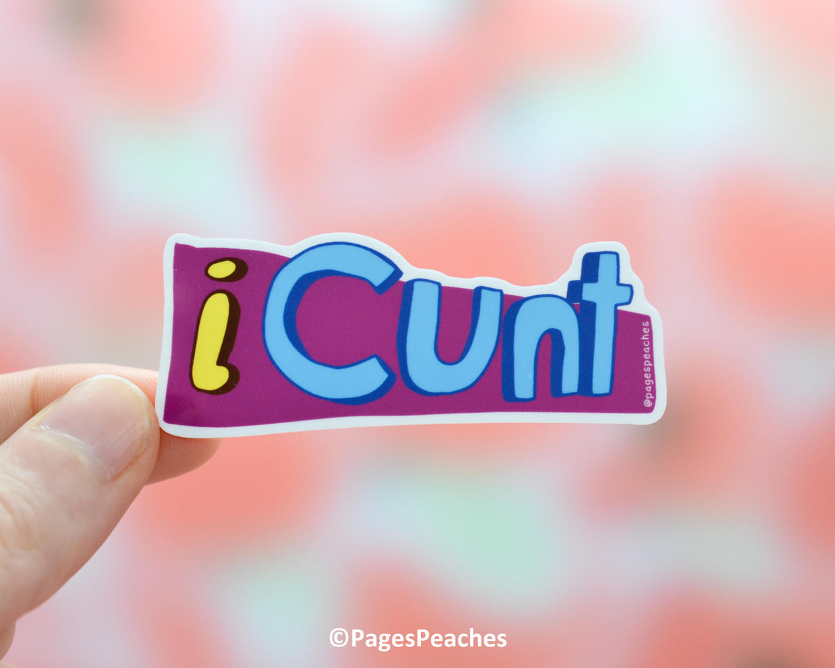 Large iCunt Sticker