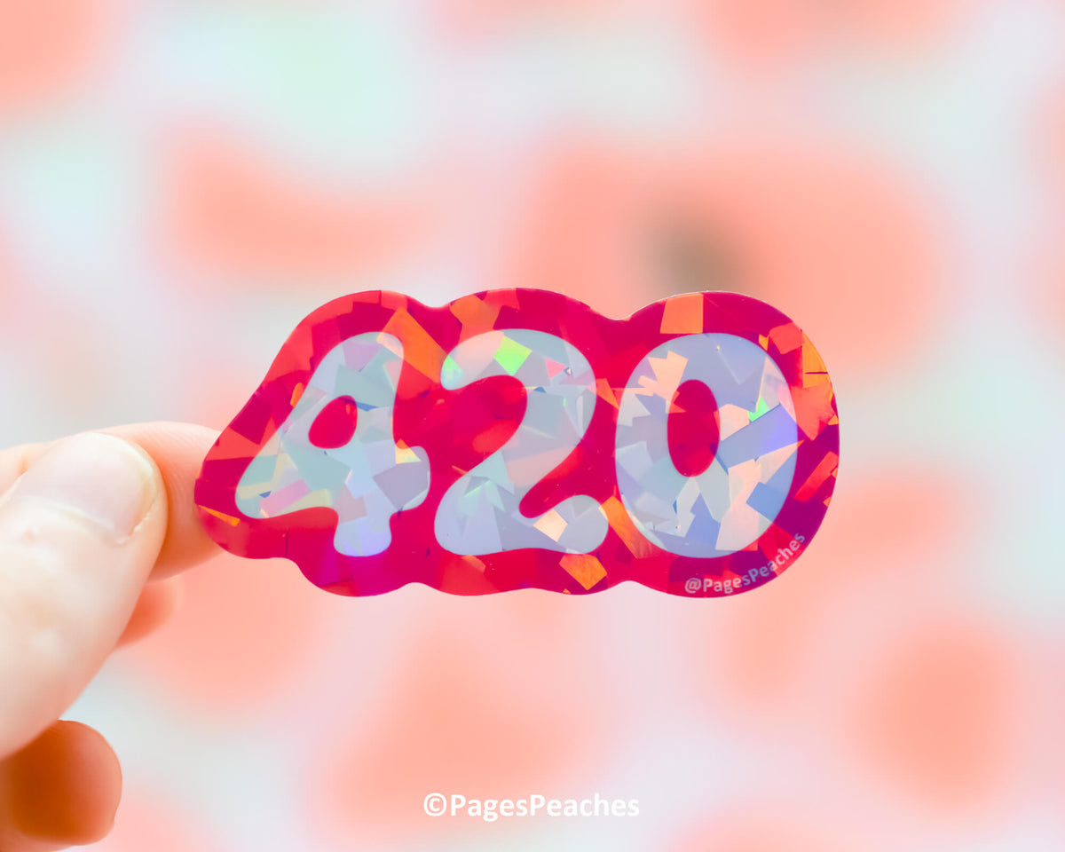 Large Holo 420 Sticker