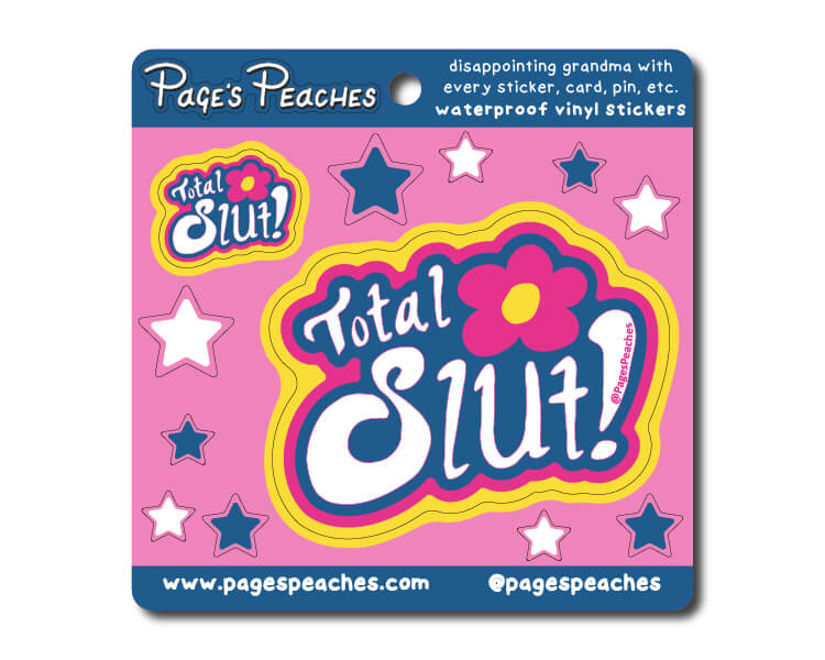 a sticker with the words total stuff on it