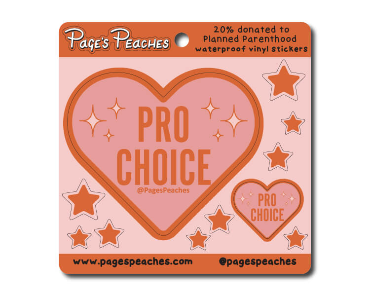 a sticker of a heart with stars on it