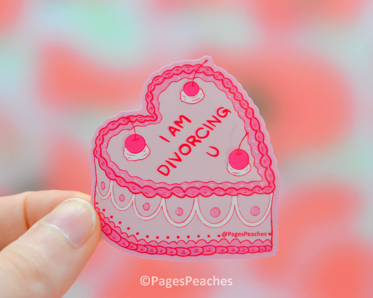 Large Divorce Cake Sticker