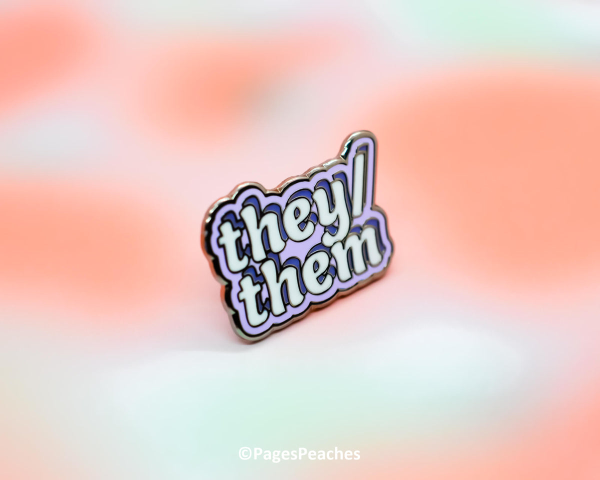 Hard Enamel They/Them Pin