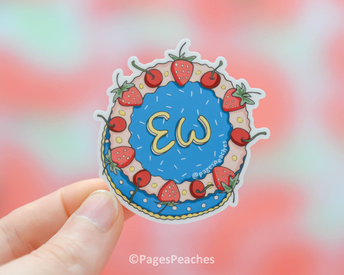 Large Ew Cake Sticker