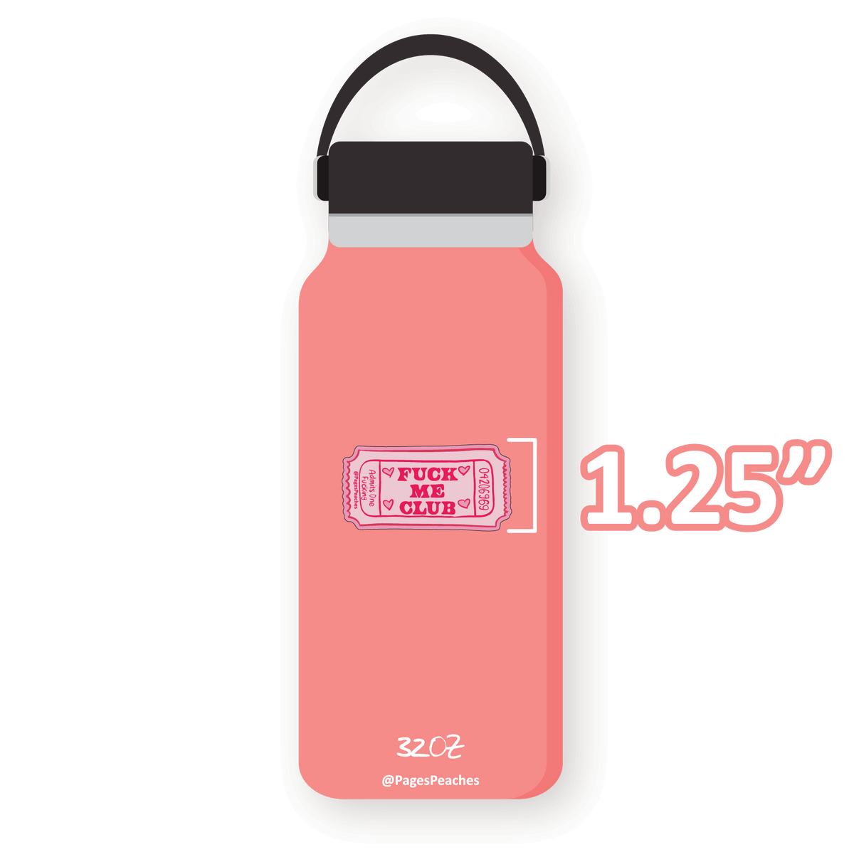 Large F Me Club Sticker