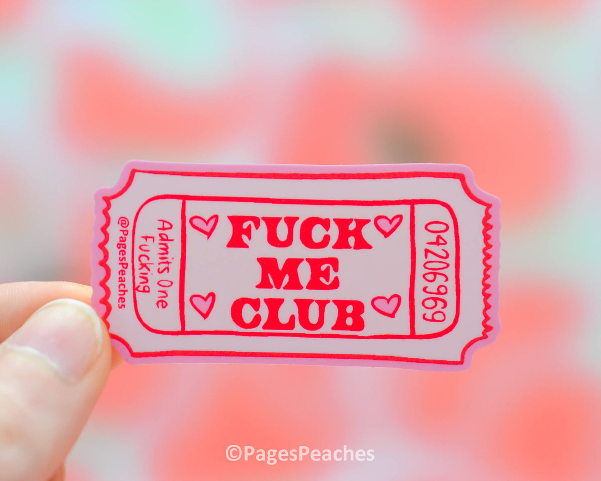 Large F Me Club Sticker
