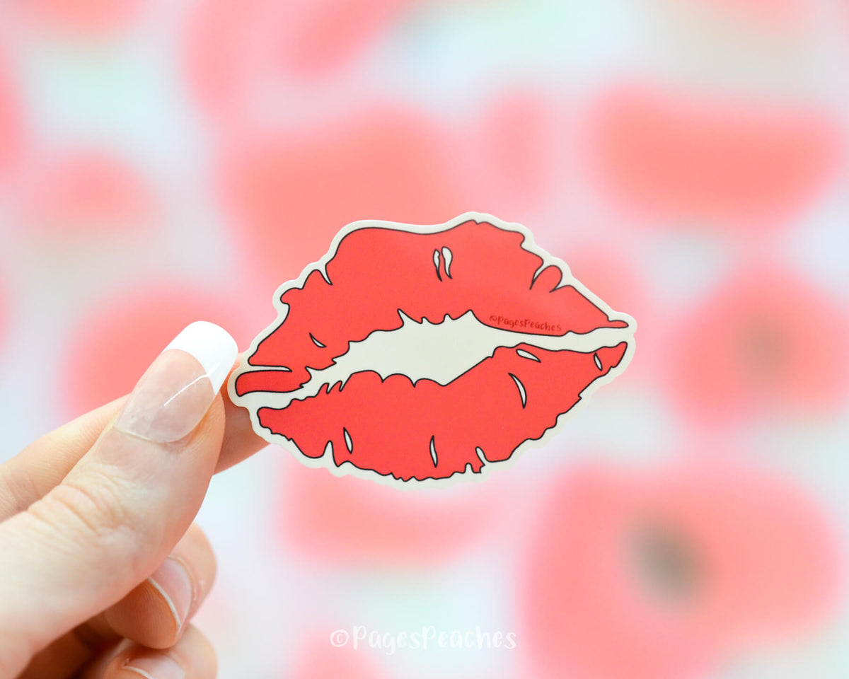 Large Kiss Lips Sticker