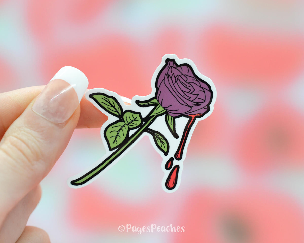 Large Purple Rose Sticker