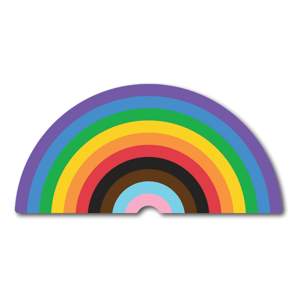 Mini LGBTQ+ Progressive Rainbow Sticker - Pages Peaches