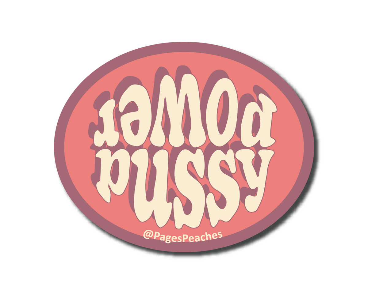 Large Pussy Power Sticker