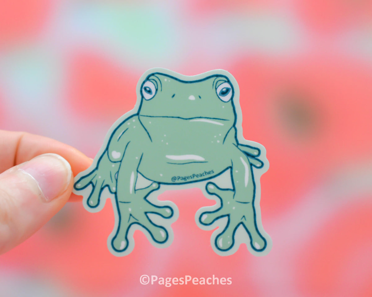 Large Green Frog Sticker